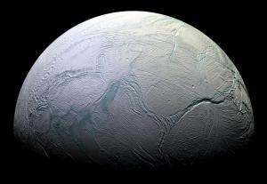 Saturn's Moon Enceladus, photo credit NASA